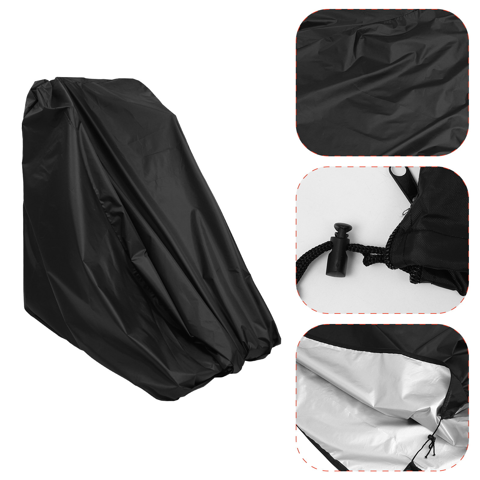 Home Gym Installation - Treadmill Cover Black Waterproof Dust-Proof Lightweight