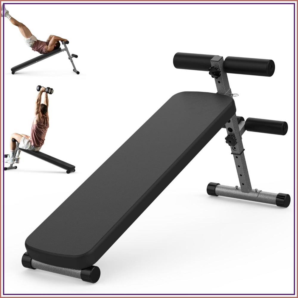 Home Gym Weight Bench - Adjustable Sit Up Bench & Decline
