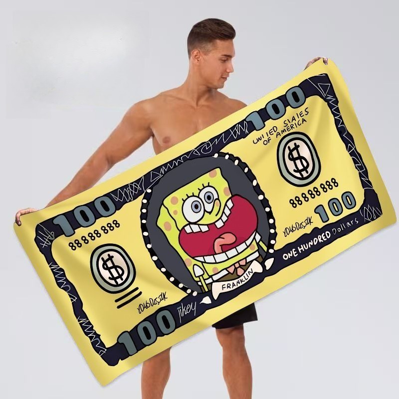 Home Gym Japan - Cartoon SpongeBo Bath Towel for Home