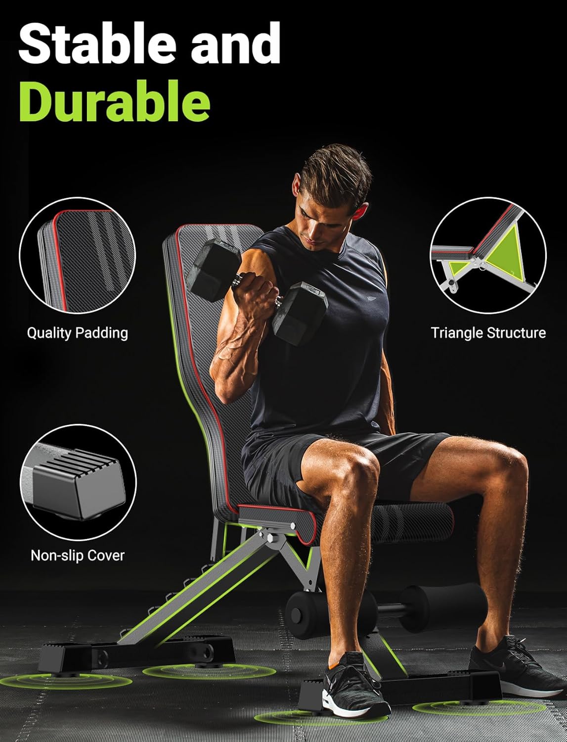 Adjustable Weight Bench for Fu - Home Gym Weight Bench บทวิจารณ์และราคา
