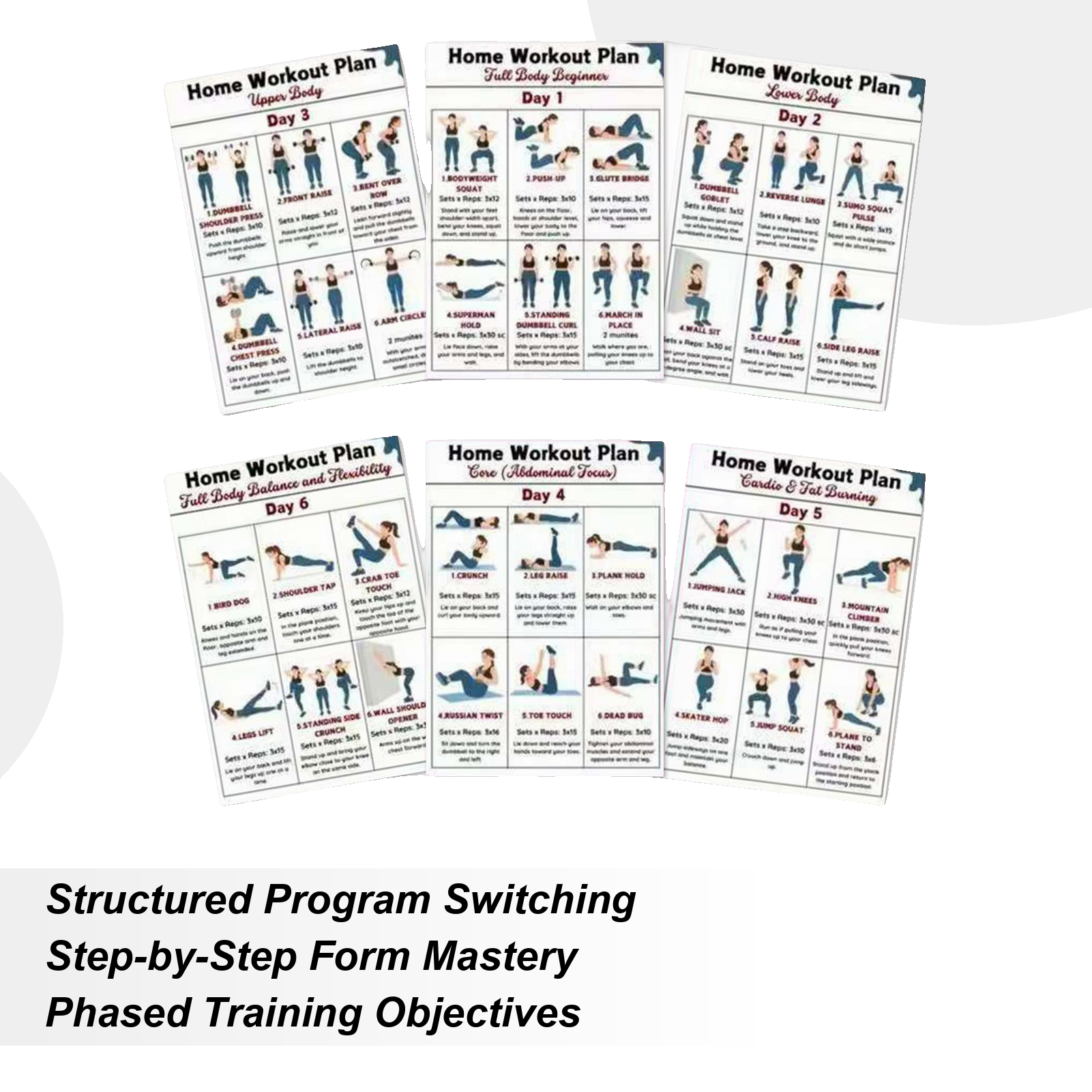 Workout Chart Full Body Comple - Home Gym Routine บทวิจารณ์และราคา