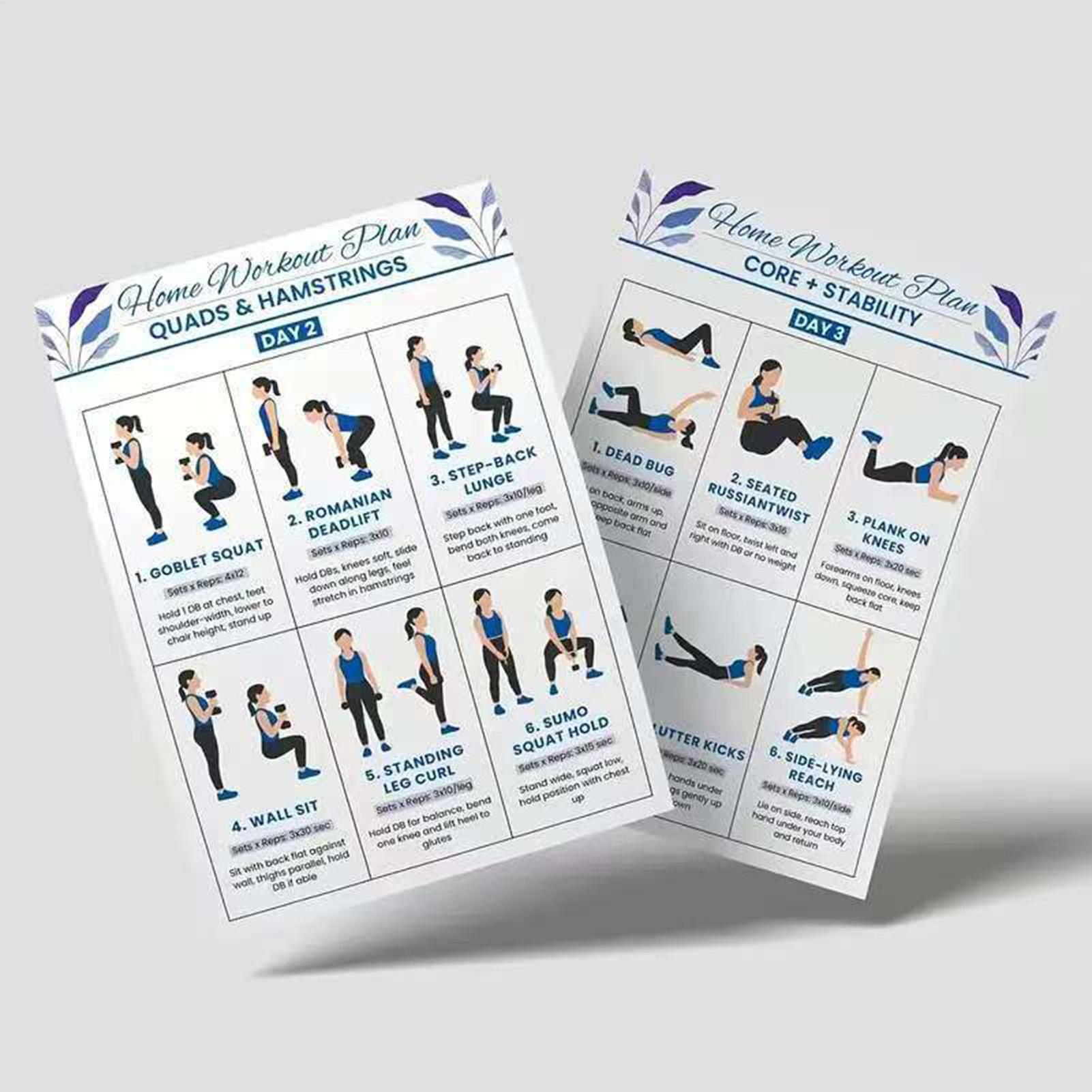 Workout Chart Full Body Comple - Home Gym Routine บทวิจารณ์และราคา