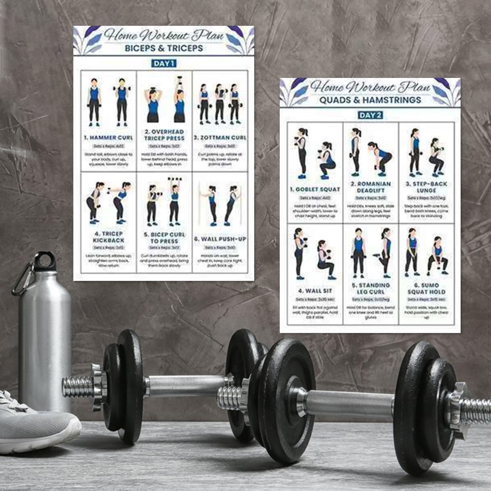 Workout Chart Full Body Comple - Home Gym Routine บทวิจารณ์และราคา