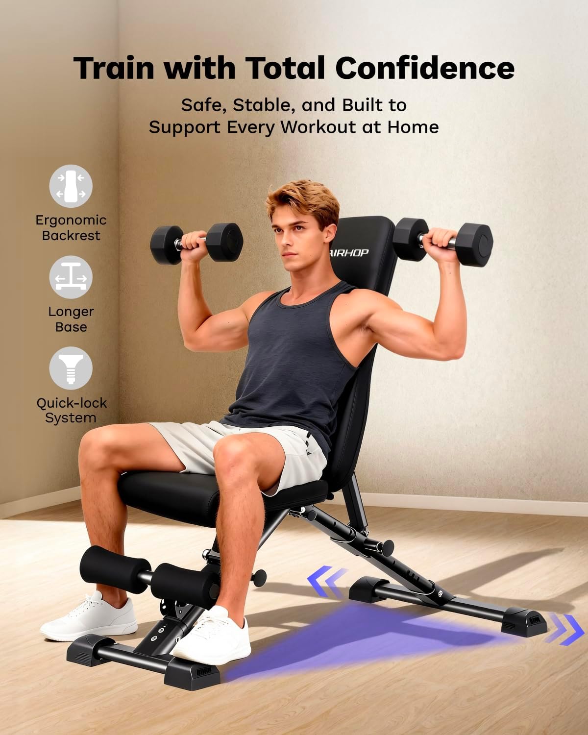 Adjustable Weight Bench for Ho - Home Gym Weight Bench บทวิจารณ์และราคา