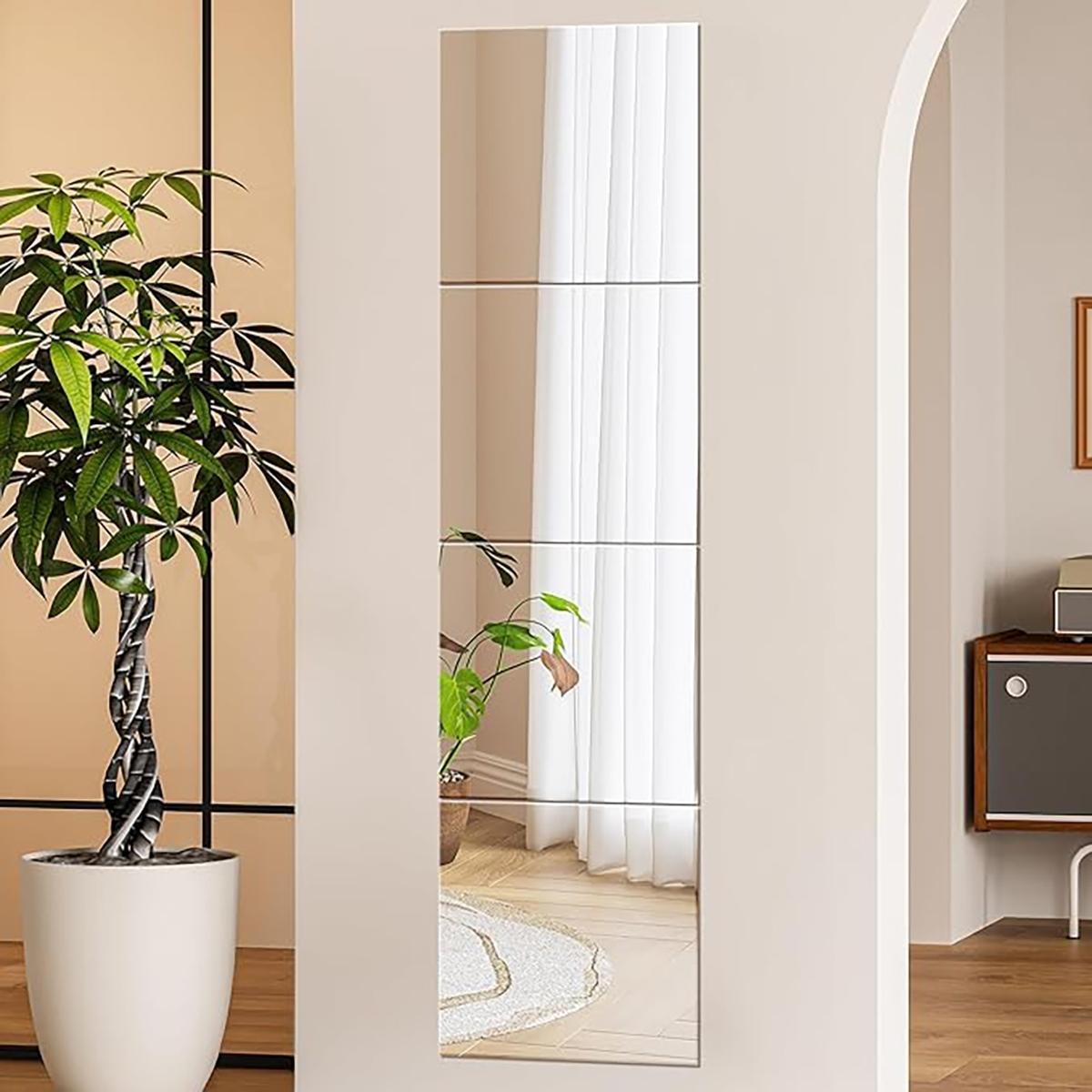 4Pcs Acrylic Mirror Wall Stick - Home Gym Installation บทวิจารณ์และราคา