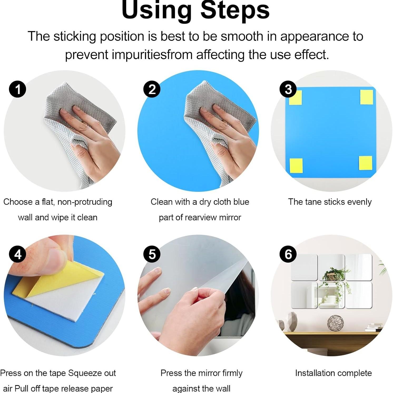 4Pcs Acrylic Mirror Wall Stick - Home Gym Installation บทวิจารณ์และราคา