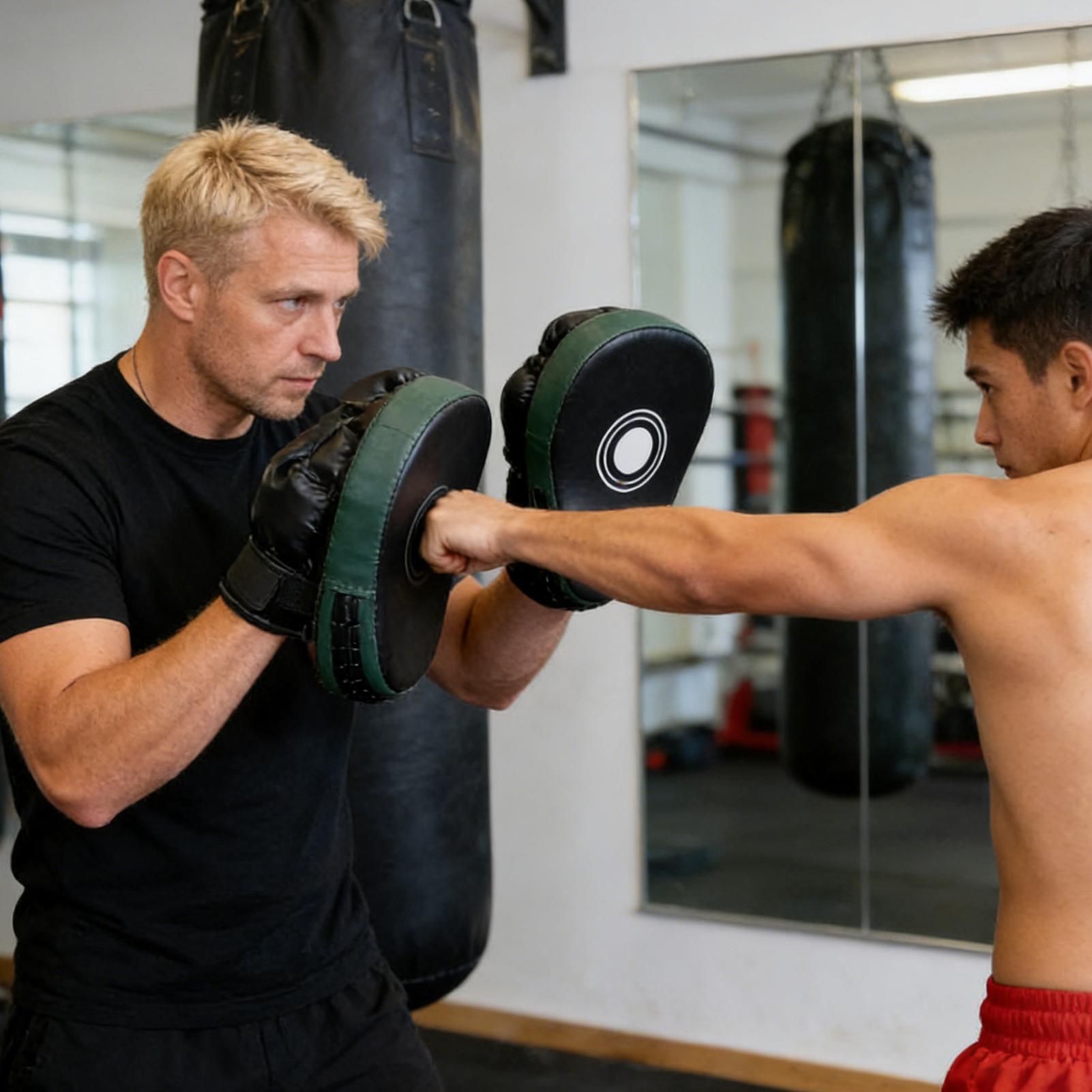 Boxing Mitts PU Leather Exerci - Home Gym Routine บทวิจารณ์และราคา