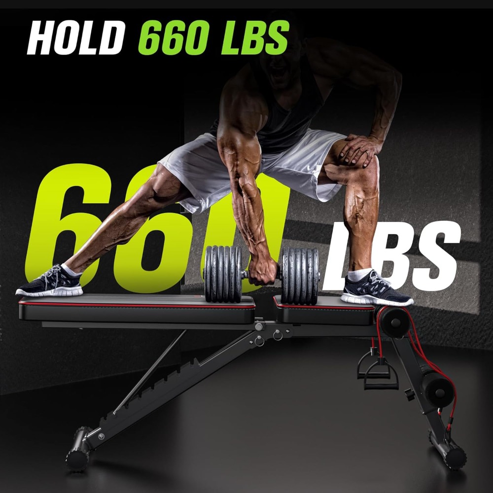 Adjustable Folding Weight Benc - Home Gym Weight Bench บทวิจารณ์และราคา