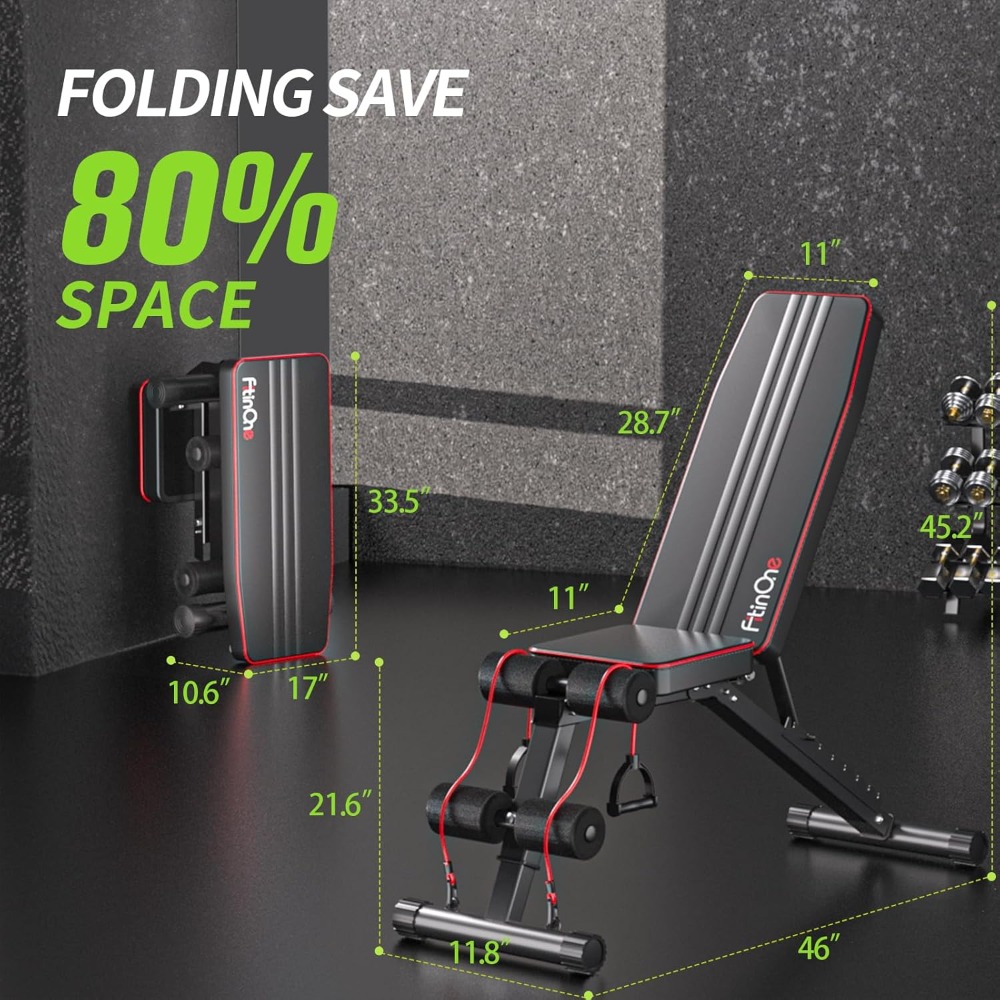 Adjustable Folding Weight Benc - Home Gym Weight Bench บทวิจารณ์และราคา