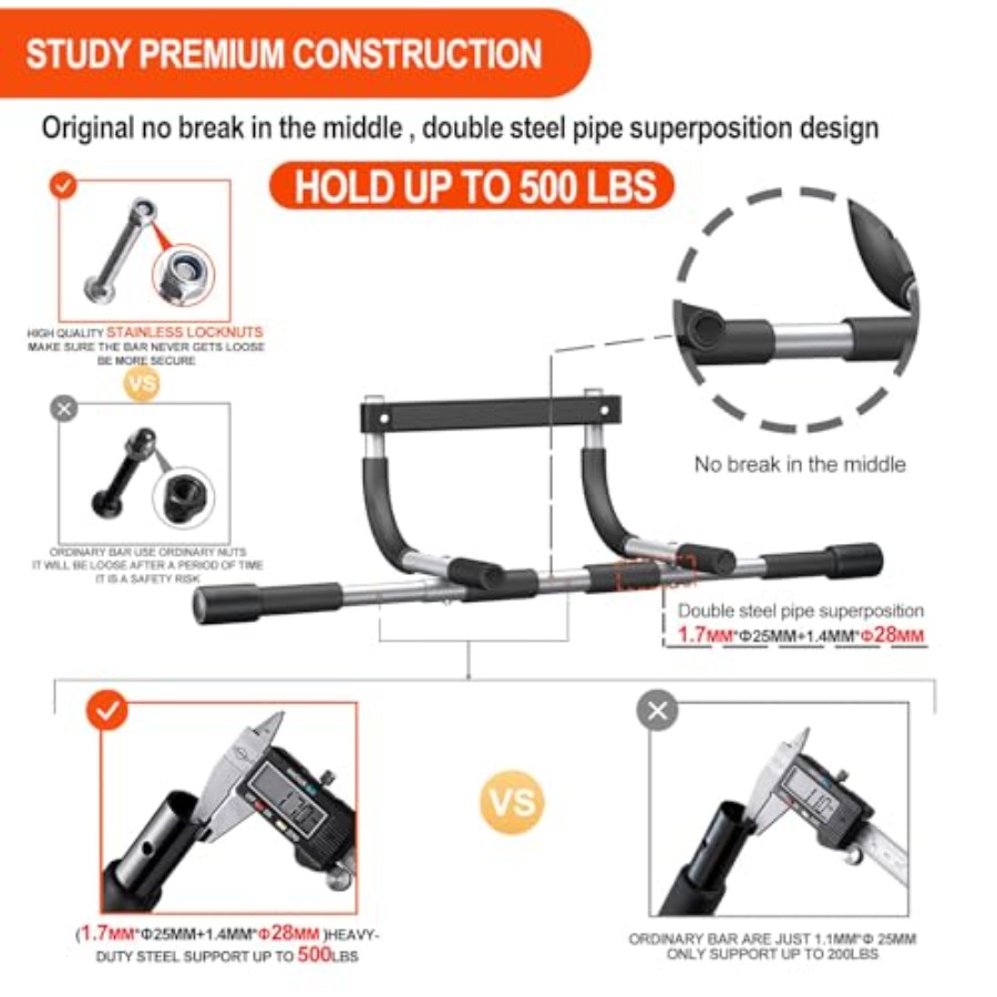 Pull Up Bar for Doorway, Multi - Chin Up Doorframe บทวิจารณ์และราคา