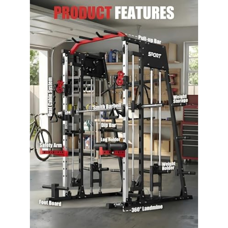Smith Machine Home Gym All in  - Home Gym All In One บทวิจารณ์และราคา