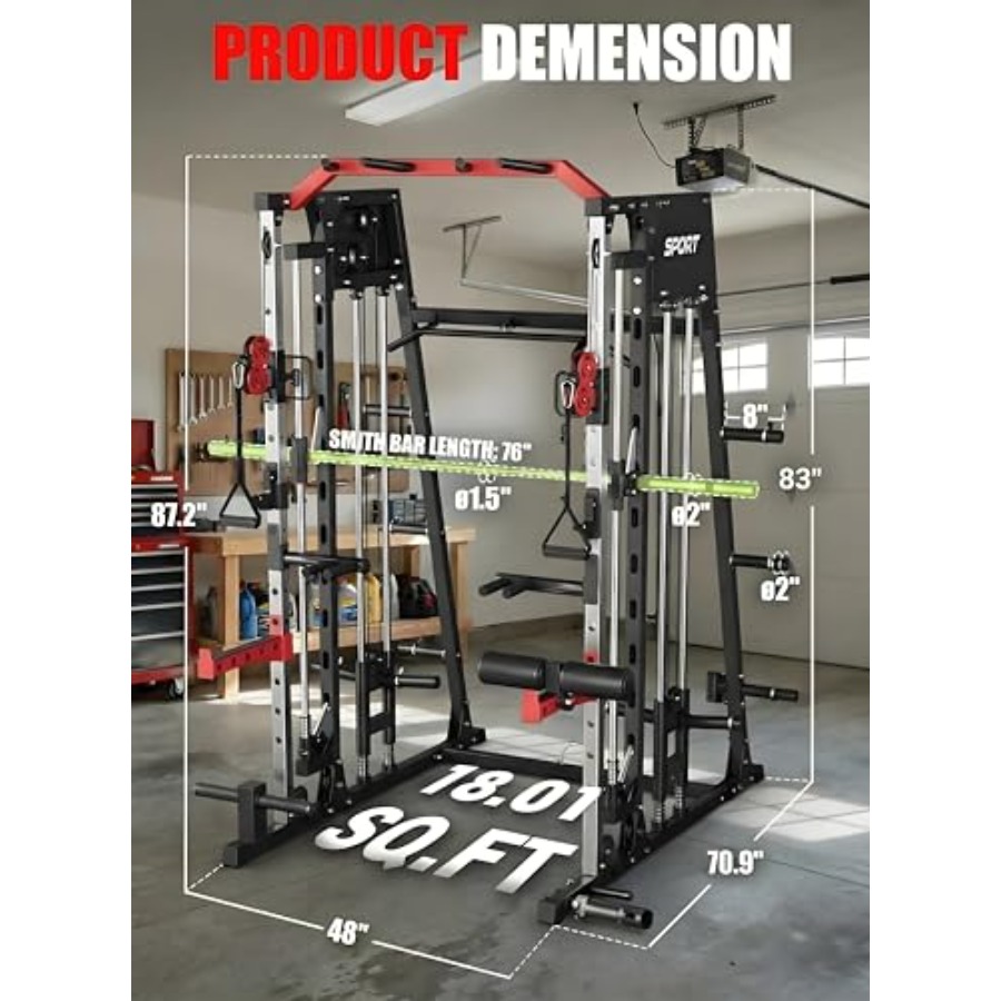Smith Machine Home Gym All in  - Home Gym All In One บทวิจารณ์และราคา