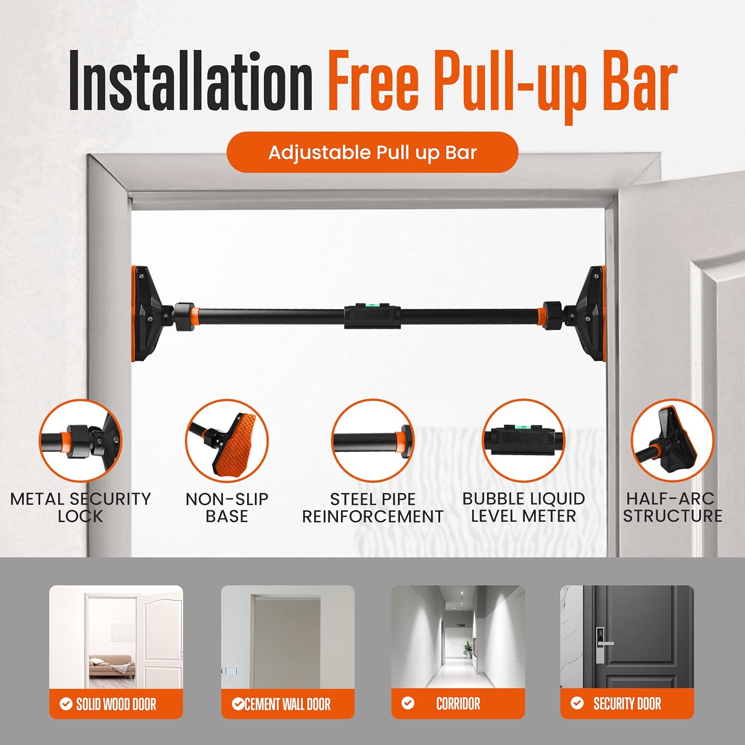 Pull Up/chin up Bar for Doorwa - Chin Up Doorframe บทวิจารณ์และราคา