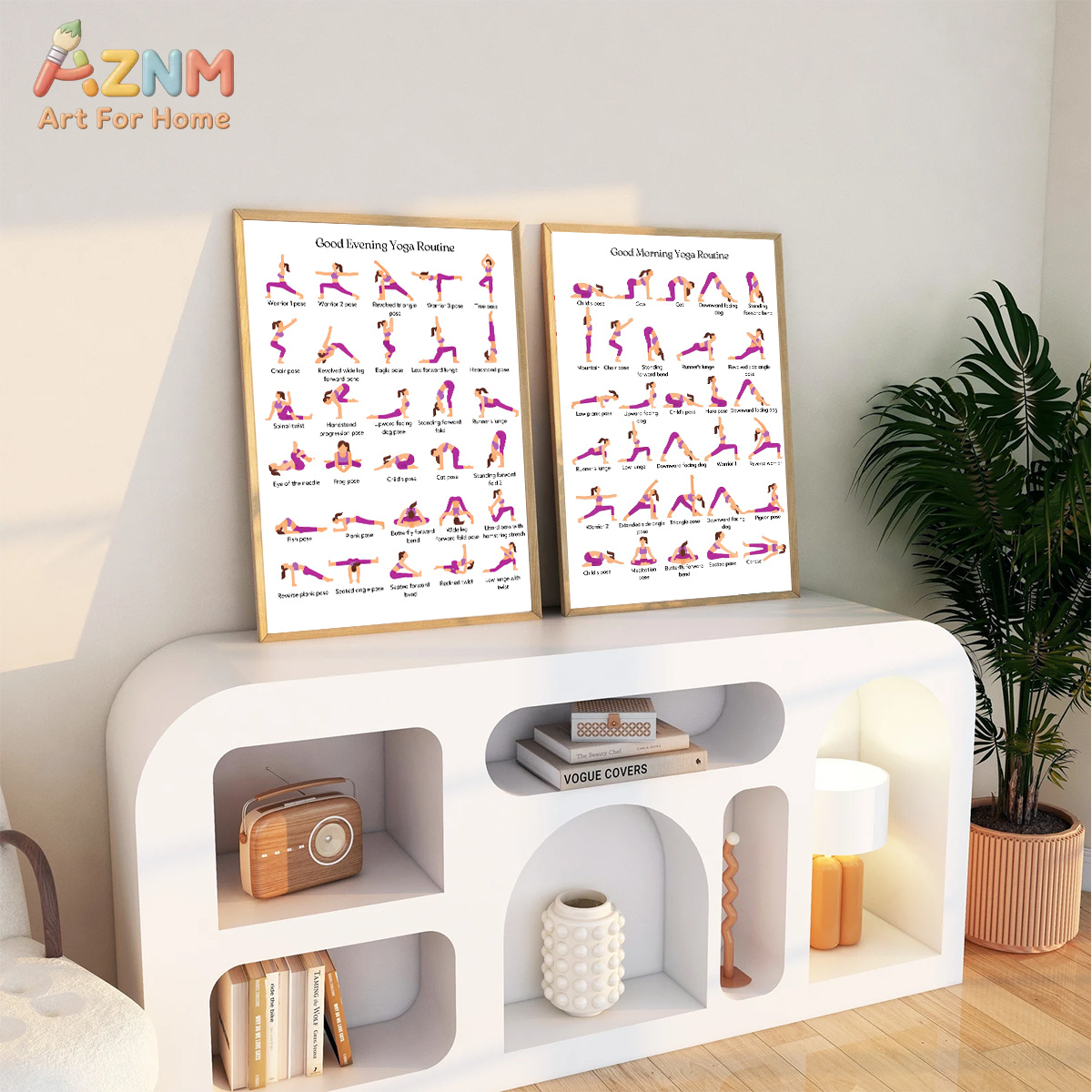 AZNM Unframed Canvas Print Yog - Home Gym Routine บทวิจารณ์และราคา