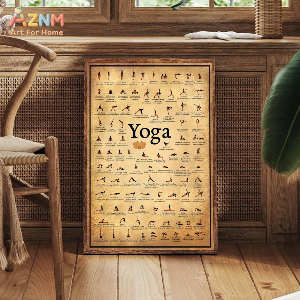 AZNM Unframed Canvas Print Yog - Home Gym Routine บทวิจารณ์และราคา