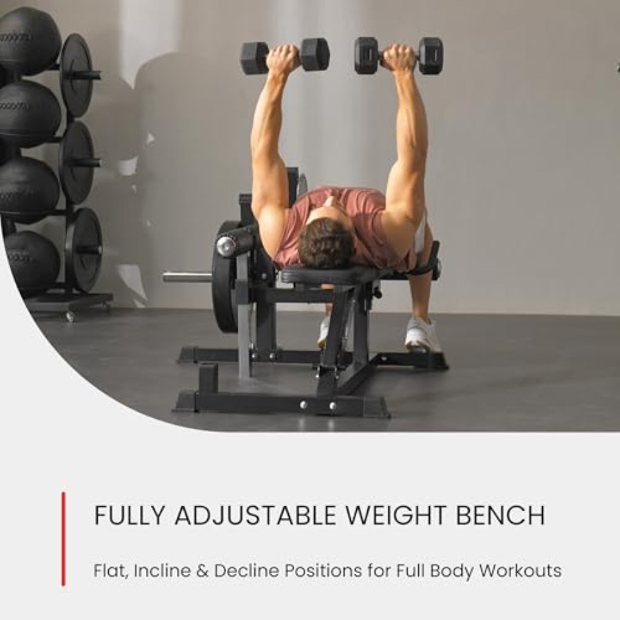 Adjustable Weight Bench with L - Home Gym Weight Bench บทวิจารณ์และราคา