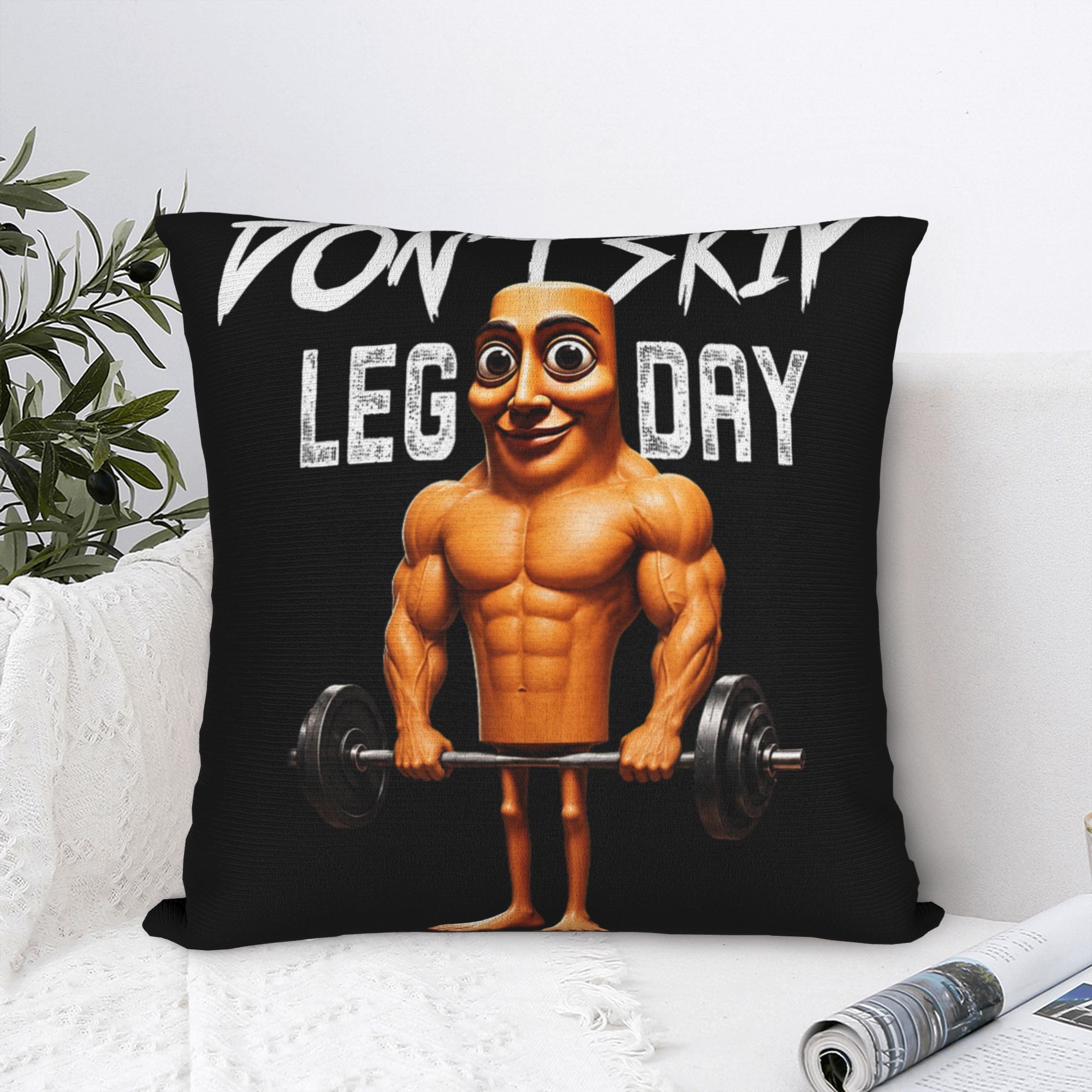 Pillow Case Don't Skip Leg Day - Home Gym Leg Day บทวิจารณ์และราคา