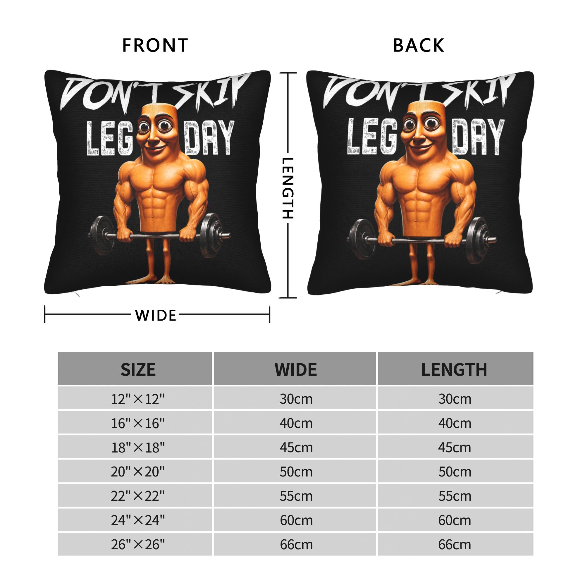 Pillow Case Don't Skip Leg Day - Home Gym Leg Day บทวิจารณ์และราคา