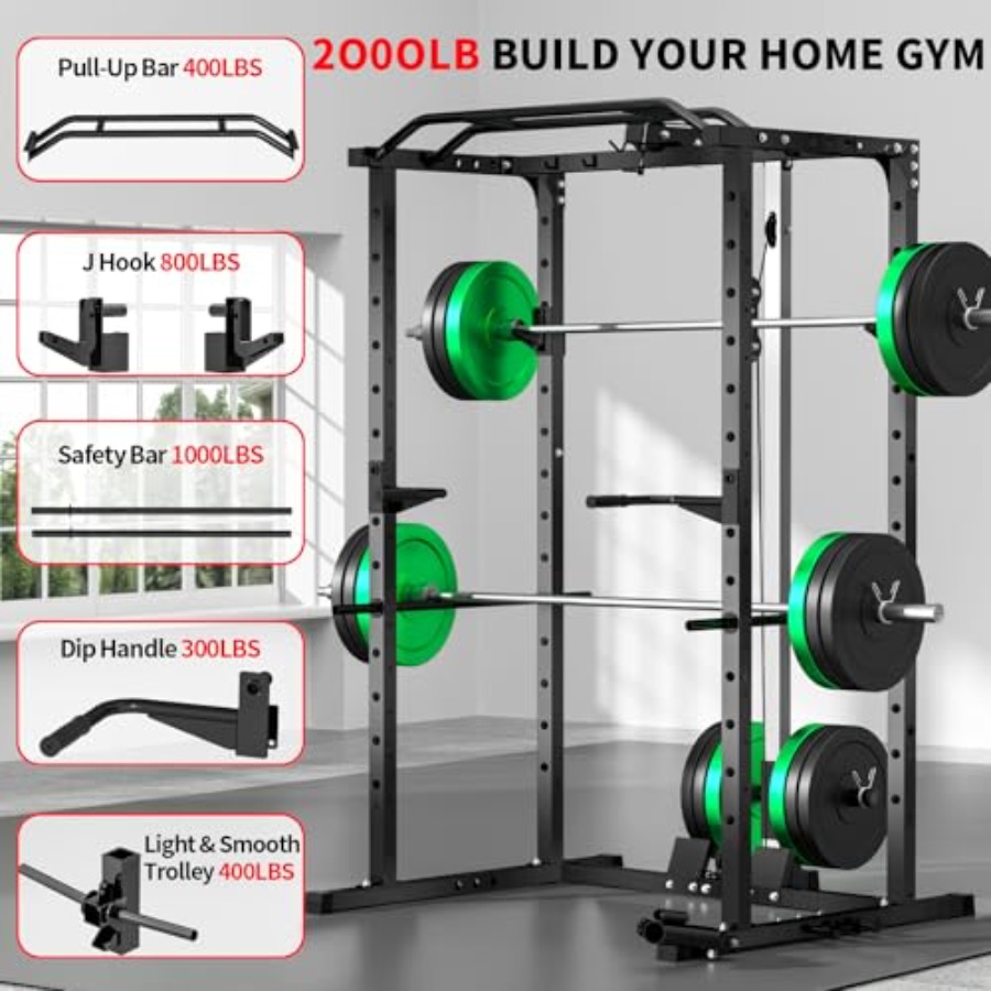 Home gym power rack with LAT p - Home Gym Multifunctional บทวิจารณ์และราคา