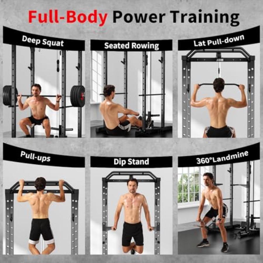Home gym power rack with LAT p - Home Gym Multifunctional บทวิจารณ์และราคา