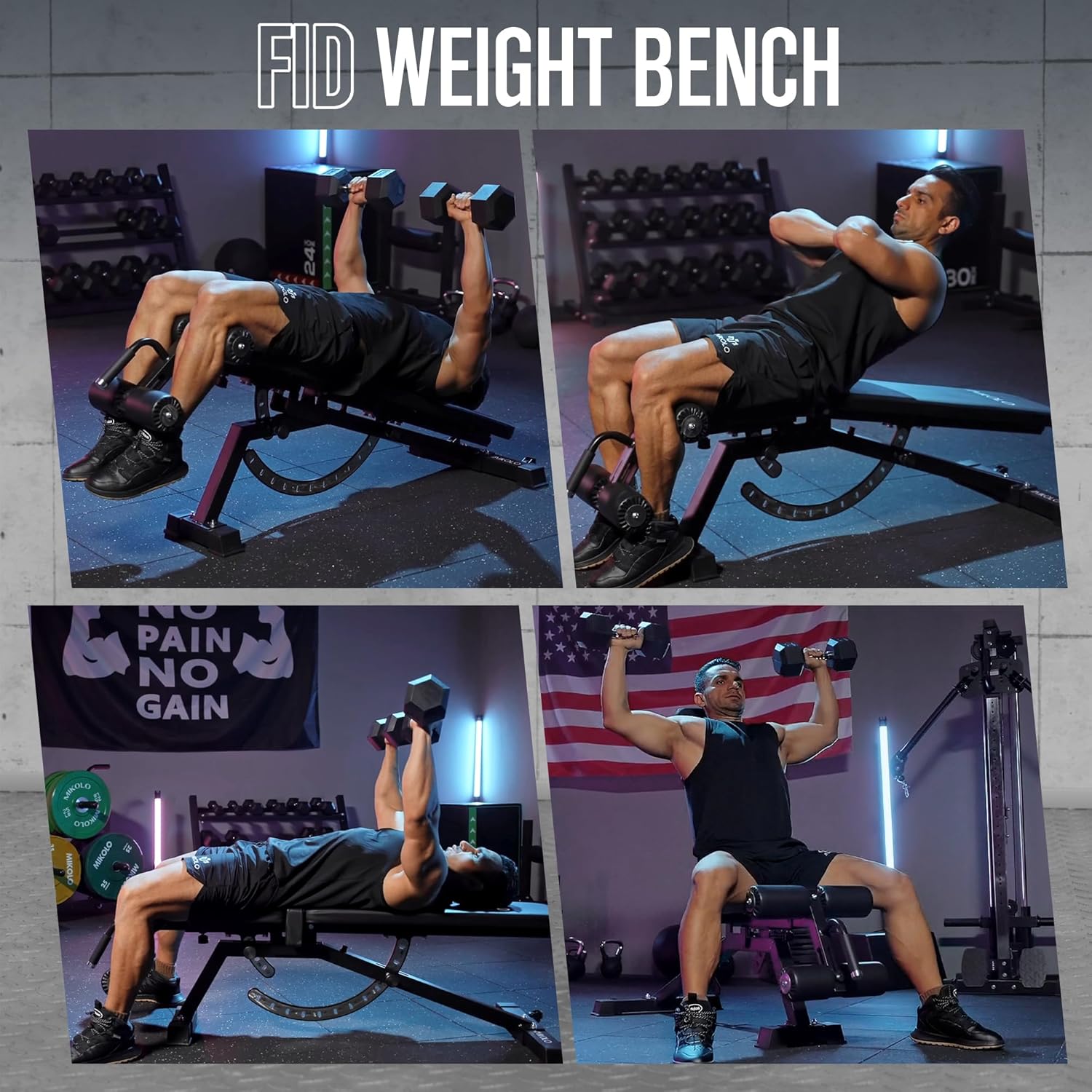 Home Gym Weight Bench - Steel  - Home Gym Weight Bench บทวิจารณ์และราคา