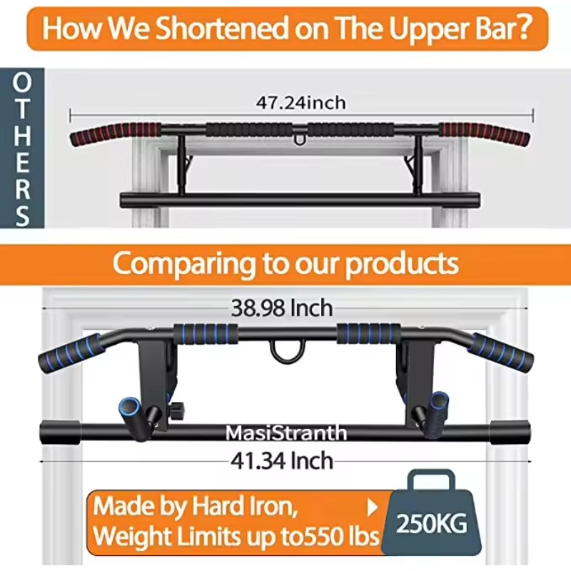 No-Drill Doorway Pull up Bar E - Home Gym Installation บทวิจารณ์และราคา