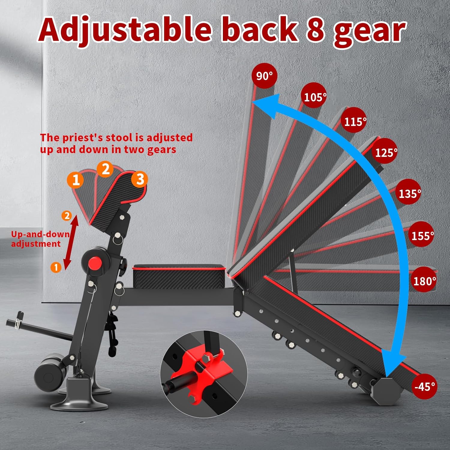 Adjustable Weight Bench 1050lb - Home Gym Weight Bench บทวิจารณ์และราคา