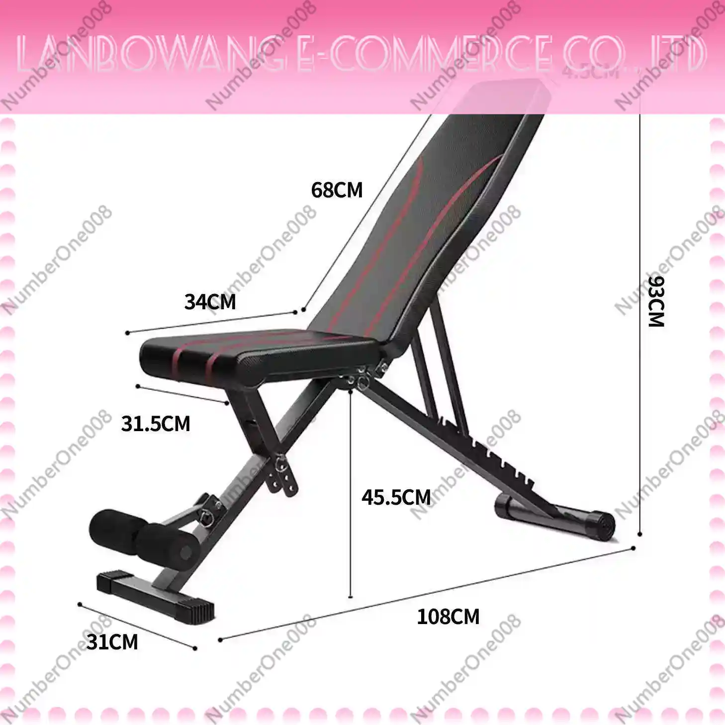 Folding Dumbbell Bench Supine  - Home Gym Installation บทวิจารณ์และราคา