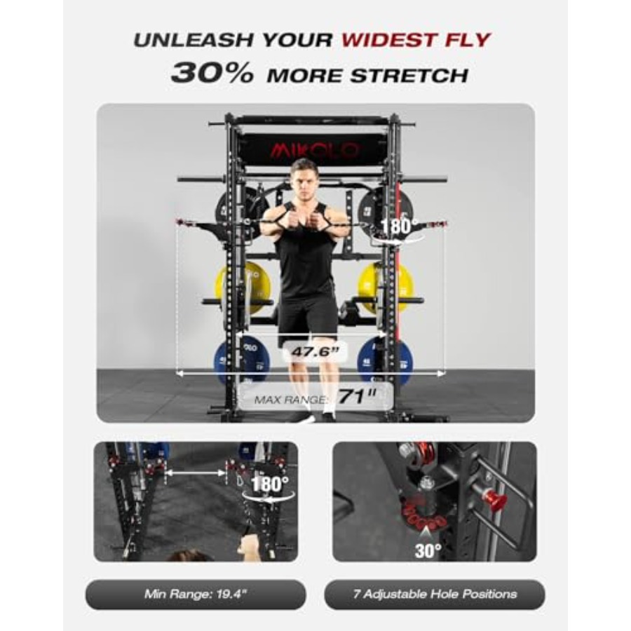 Home gym Smith machine: steel, - Home Gym Multifunctional บทวิจารณ์และราคา